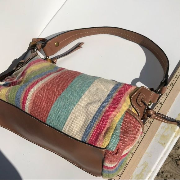 FOSSIL CANVAS SHOULDER BAG - Picture 5 of 11
